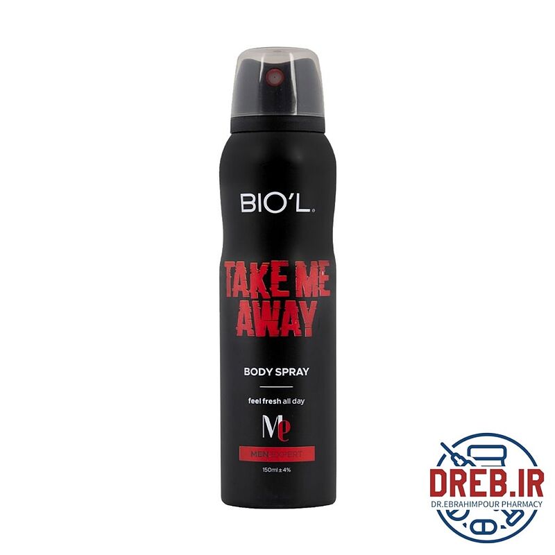 اسپری بدن مردانه بیول مدل Take Me Away حجم 150 میلی لیتر _ Biol Take Me Away Body Spray For Men 150 ml