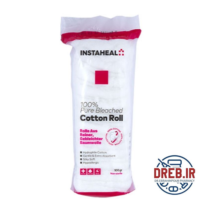 پنبه هیدروفیل بهداشتی اینستاهیل - INSTAHEAL HYDROPHILE COTTON ROLL