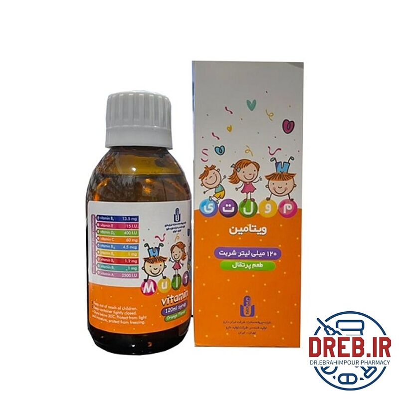 شربت مولتی ویتامین 120 میلی لیتری ایران دارو _ Iran daru Multi Vitamin Syrup 120 ml