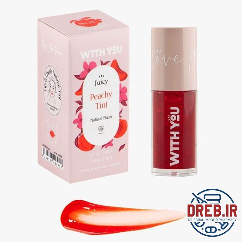 تینت کرمی رنگی لب و گونه J3 هلو ویت یو - Creamy Lip and Cheek Tint WITH YOU