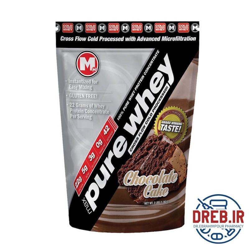 پیور وی 100 درصد شکلاتی مکس ماسل 1362 گرم _ Max Muscel Pure Whey 1362 g