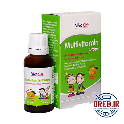 قطره مولتی ویتامین ویواکیدز ۳۰ میلی لیتر - Viva Kids Multivitamin Drops ۳۰ ml