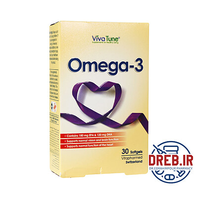 کپسول نرم ژلاتینی امگا ۳ ویواتیون ۳۰ عدد - Viva Tune Omega۳ softgels ۳۰ capsules