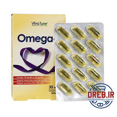 کپسول نرم ژلاتینی امگا ۳ ویواتیون ۳۰ عدد - Viva Tune Omega۳ softgels ۳۰ capsules