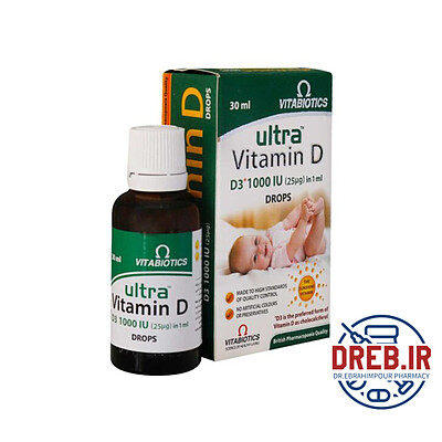 قطره خوراکی اولترا ویتامین D۳ ۱۰۰۰ واحد ویتابیوتیکس ۳۰ میلی لیتر - Vitabiotics Ultra Vitamin D۳ Drops ۳۰ ml