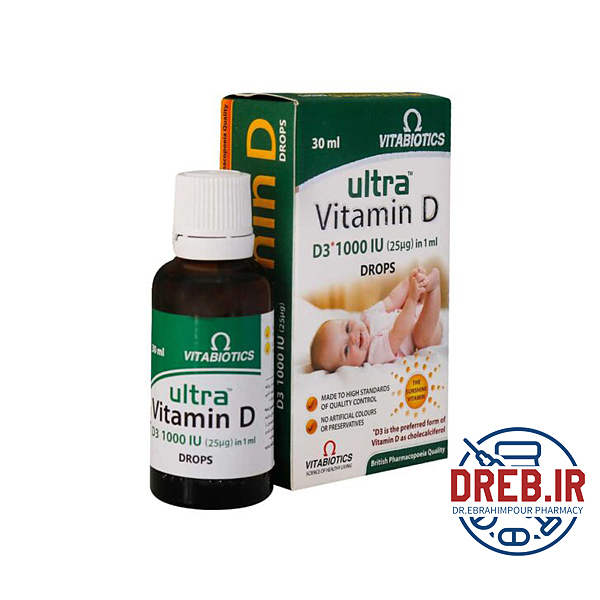 قطره خوراکی اولترا ویتامین D۳ ۱۰۰۰ واحد ویتابیوتیکس ۳۰ میلی لیتر - Vitabiotics Ultra Vitamin D۳ Drops ۳۰ ml