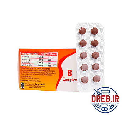 قرص ویتامین ب کمپلکس دارو پخش ۱۰۰ عدد - Daru Pakhsh Vitamin B Complex ۱۰۰ Tablets