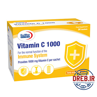 ساشه ویتامین ث 1000 میلی گرم - Eurho Vital Vitamin C Sachet 1000 mg