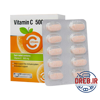 قرص جویدنی ویتامین C ۵۰۰ میلی گرم ایران دارو ۳۰ عدد - Iran Daru Vitamin C ۵۰۰ Mg ۳۰ Chewable Tablets