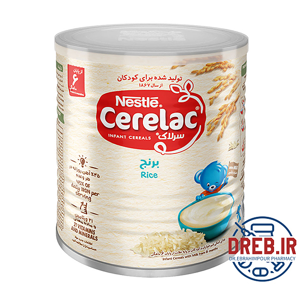 سرلاک برنج به همراه شیر نستله مناسب کودکان از پایان ۶ ماهگی ۴۰۰ گرم - Nestle Cerelac Rice With Milk ۴۰۰ g