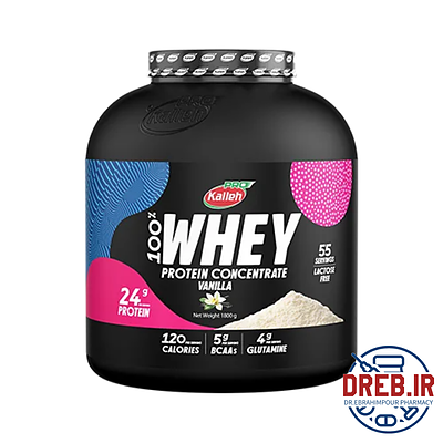 کاله پرو وی پروتئین 100% با طعم وانیل 1800 گرم _ KALLEH PRO WHEY PROTEIN 100% WITH VANILLA FLAVOR 1800 GRAM