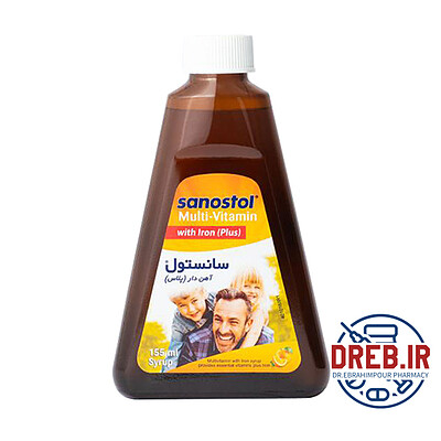 شربت مولتی سانستول آهن دار ۱۵۵ میلی لیتر - Multi Sanostol With Iron Syrup