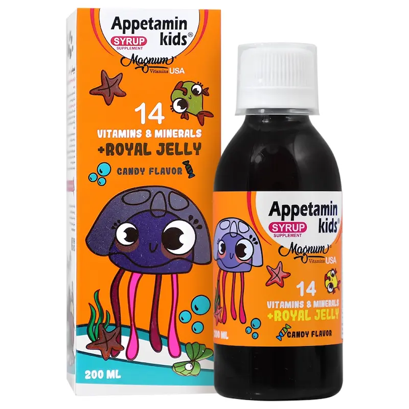 اپتامین کیدز مگنوم Appetamin Kids Syrup  Magnum Vitamins