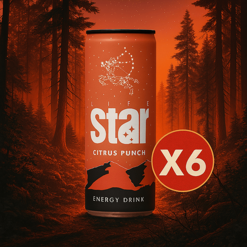 نوشیدنی انرژی زا با طعم مرکبات لایف استار ( 6 عددی) - 250 میلی لیتر