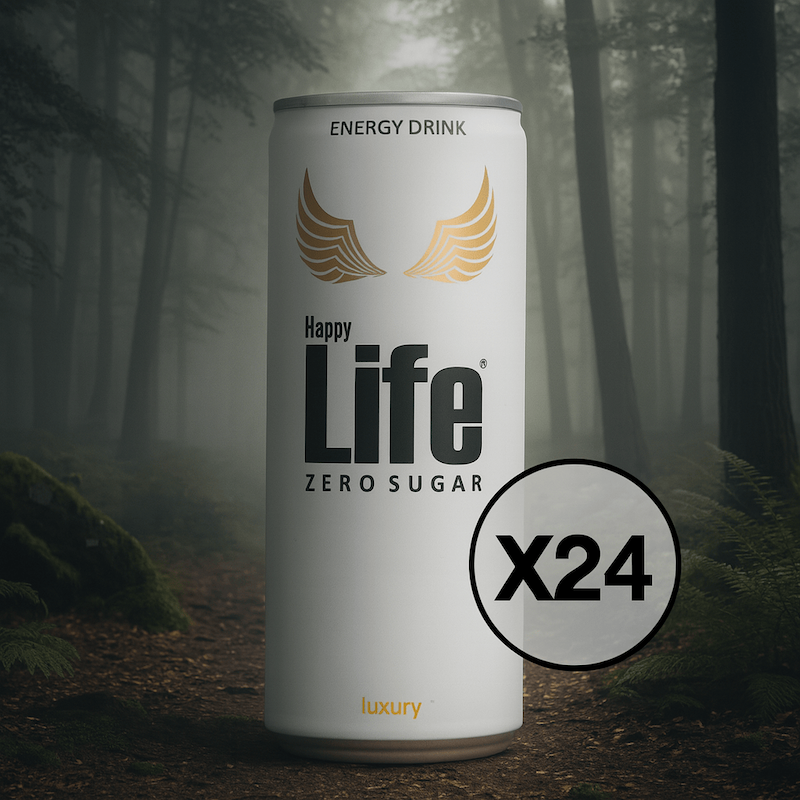 نوشابه انرژی زا بدون شکر هپی لایف ( 24 عددی) - 250 میلی لیتر