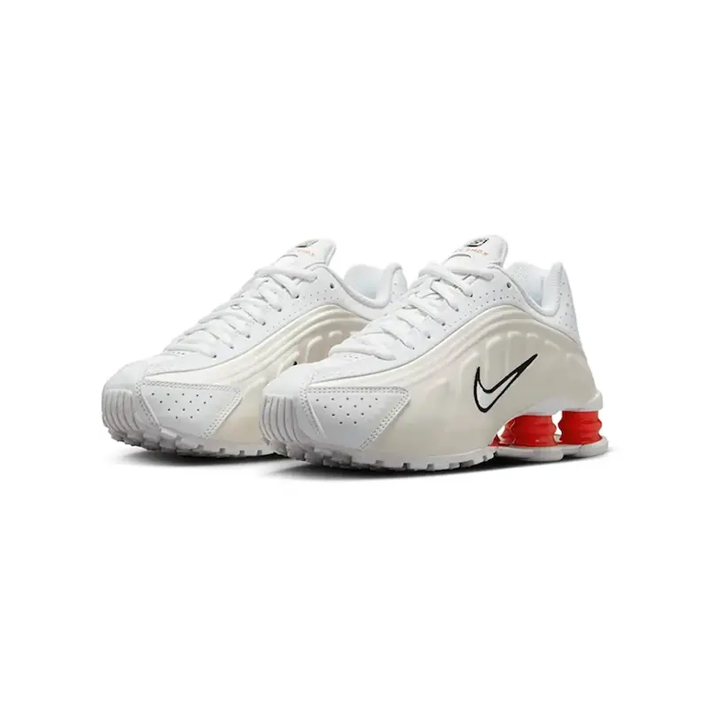 Nike Shox R4 GS White Picante Red
