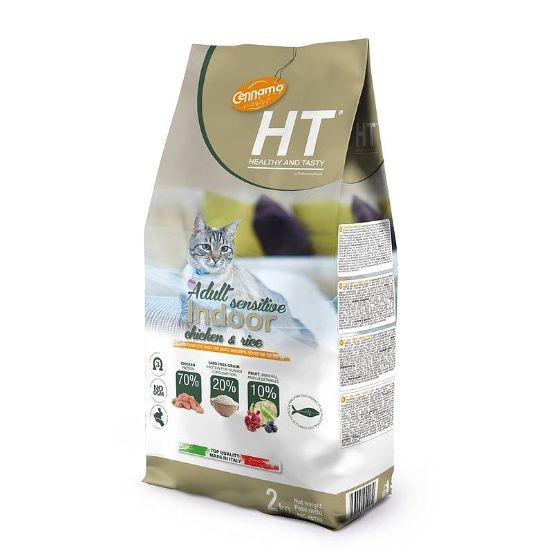 غذاخشک HTگربه بالغ ایندور مرغ و برنج ( HT Adult Sensitive Indoor Chicken & Rice )