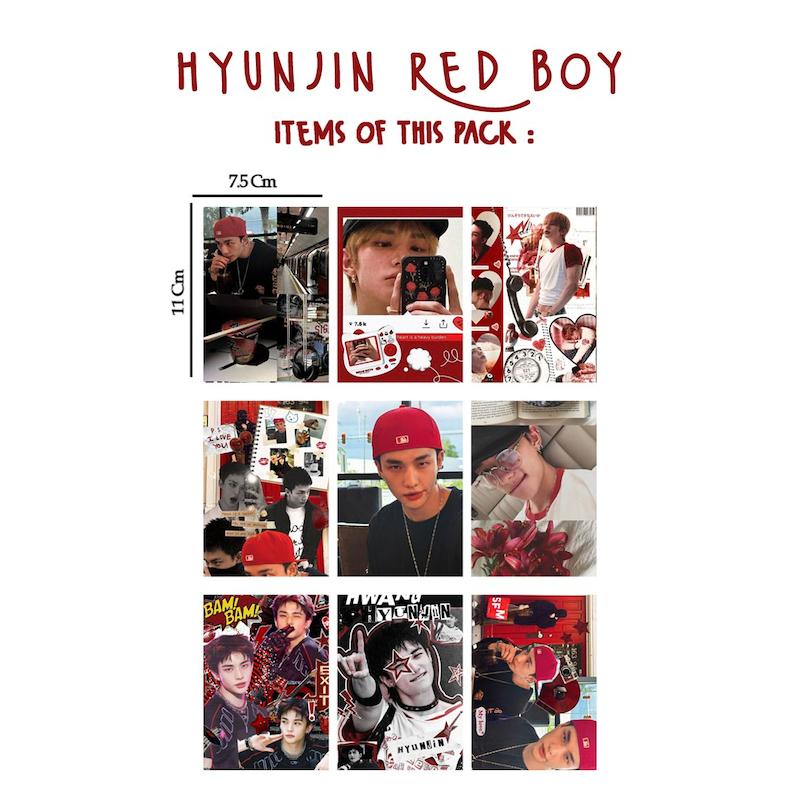 پک مینی پوستر Hyunjin Red Boy StrayKid / هیونجین قرمز استری کیدز