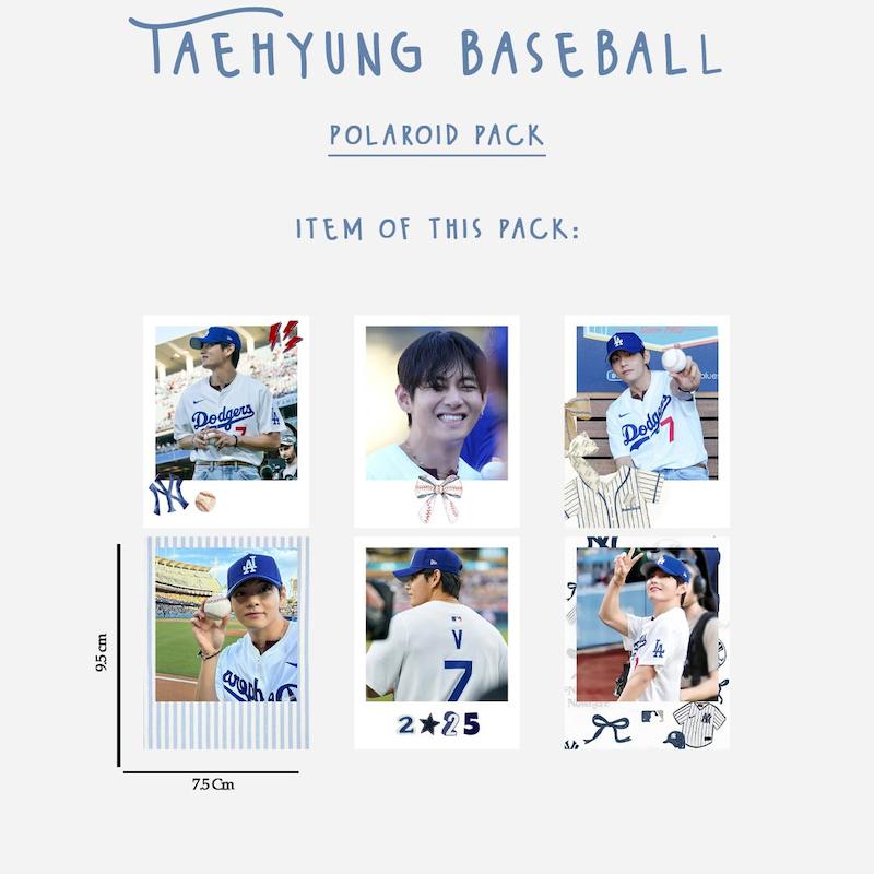 پک پولاروید Taehyung Baseball BTS / تهیونگ بیسبال بی تی اس