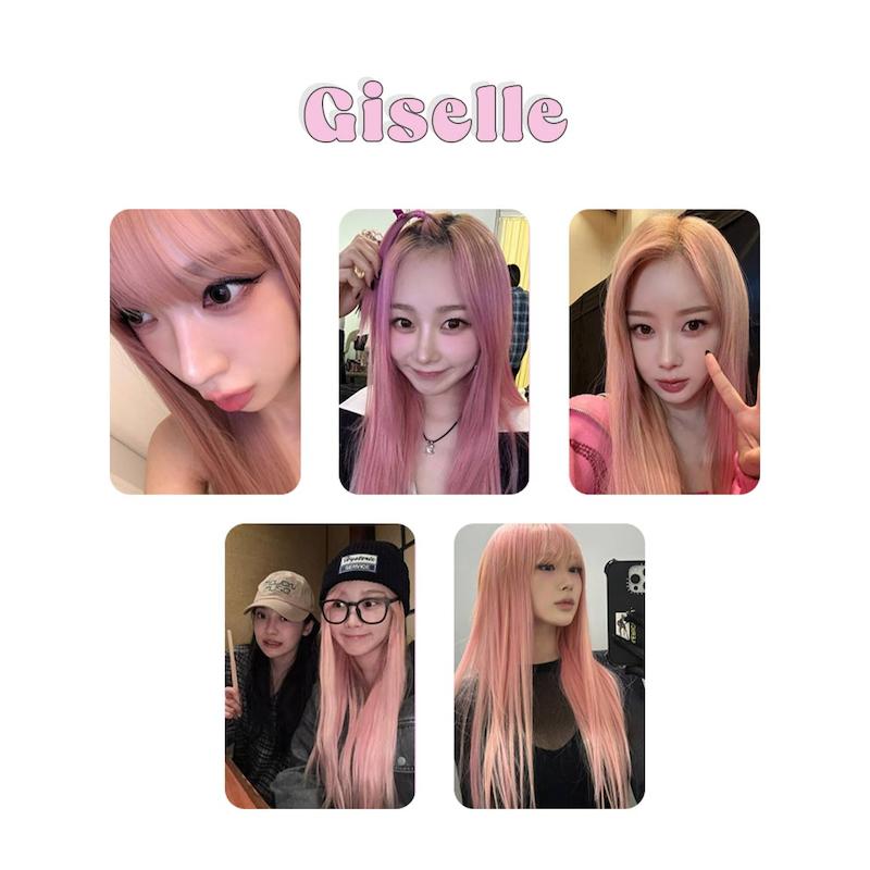 پک فتوکارت 5 عددی Giselle / جیزل مو صورتی