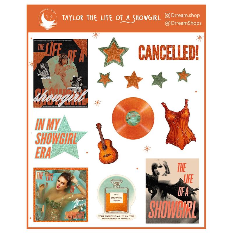 استیکر Taylor The Life of a Showgirl / تیلور زندگی یک شوگرل
