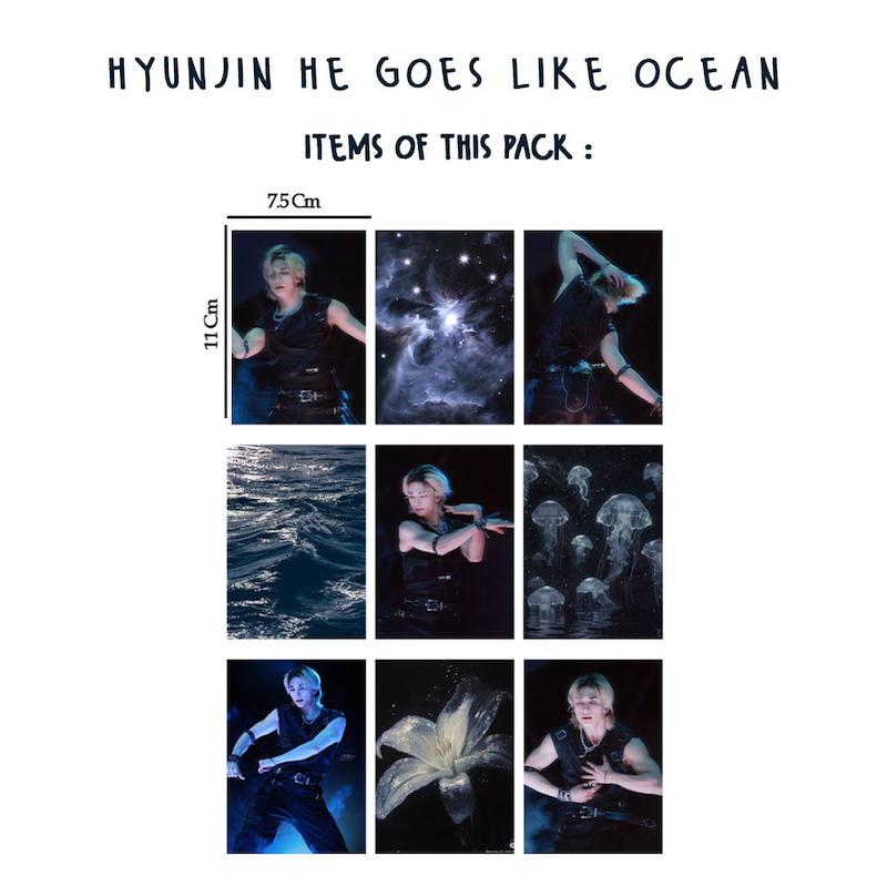 پک مینی پوستر Hyunjin He Goes Like Ocean StrayKids / هیونجین استری کیدز