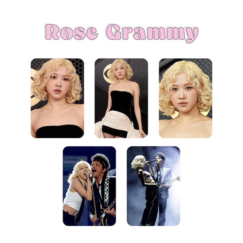 پک فتوکارت 5 عددی Rose Grammy Blackpink / رزی گرمی بلک پینک