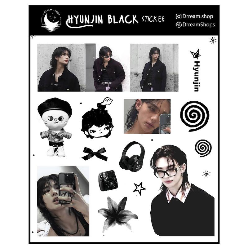 استیکر Hyunjin Black Straykids / هیونجین سیاه استری کیدز