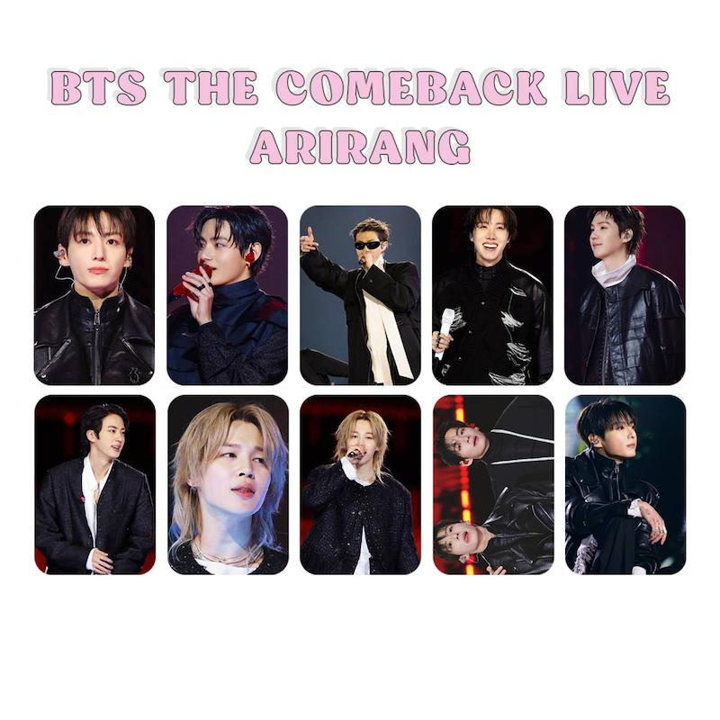 پک فتوکارت 10 عددی BTS THE COMEBACK LIVE  ARIRANG / بی تی اس آریرانگ 