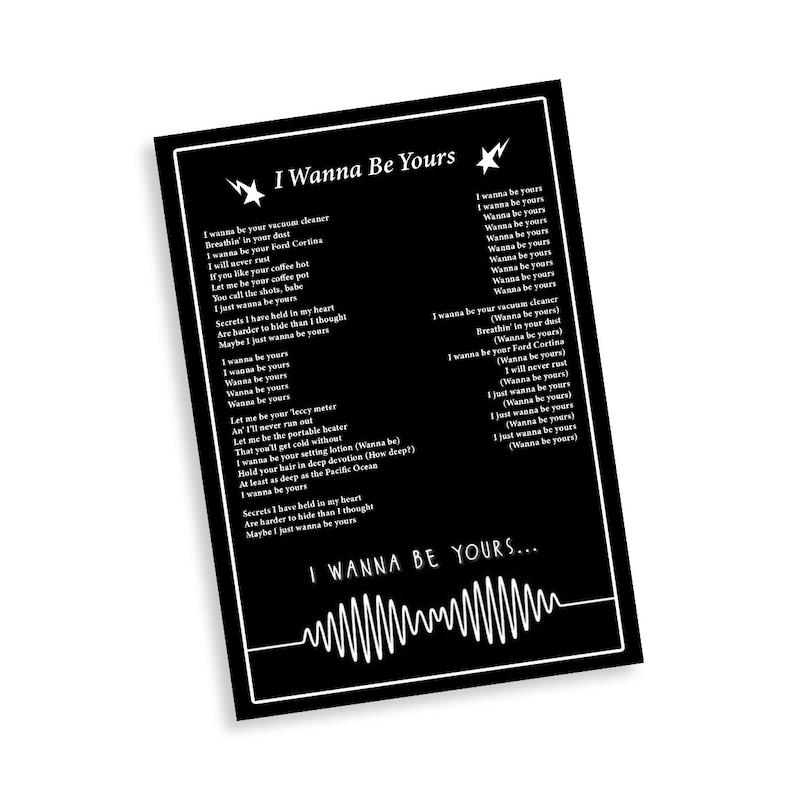 لیریک کارت Arctic Monkeys - I Wanna Be Yours / آرکتیک مانکیز