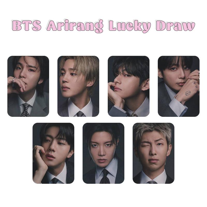 پک فتوکارت 7 عددی BTS Arirang Lucky Draw 1  / بی تی اس آریرانگ