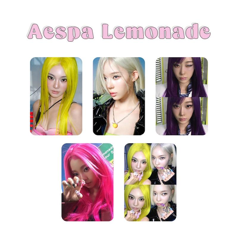 پک فتوکارت 5 عددی Aespa Lemonade / اسپا لیموناد