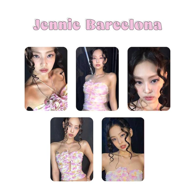 پک فتوکارت 5 عددی Jennie Barcelona Blackpink / جنی بلک پینک