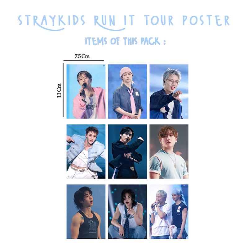 پک مینی پوستر StrayKids Run It Tour / استری کیدز ران ایت