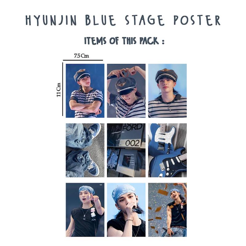پک مینی پوستر Hyunjin Blue Stage  StrayKids / هیونجین استری کیدز