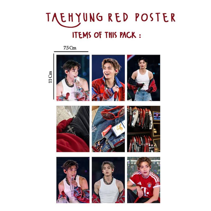 پک مینی پوستر Taehyung Y2K Red BTS / تهیونگ بی تی اس
