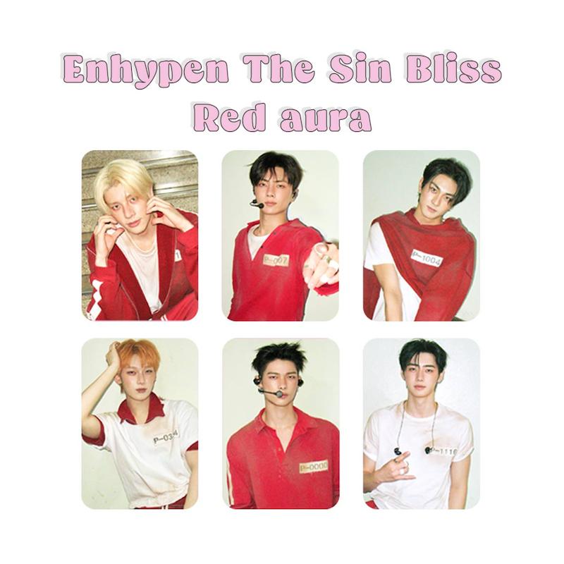 پک فتوکارت 6 عددی Enhypen The Sin Bliss Red aura / انهایپن 