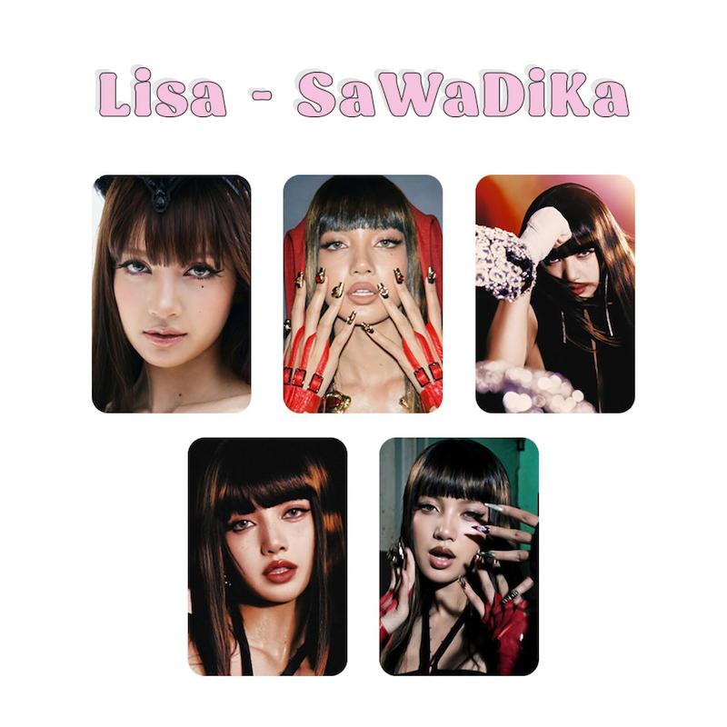 پک فتوکارت 5 عددی Lisa SaWaDiKa Blackpink  / لیسا بلک پینک ساوادیکا