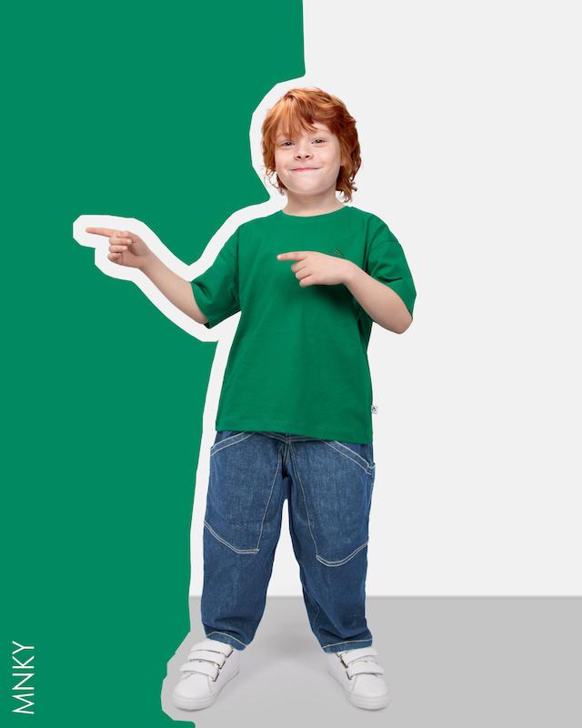 تی شرت بیسیک برند مانکی گروه سنی 3 تا 10 سال کد 1259