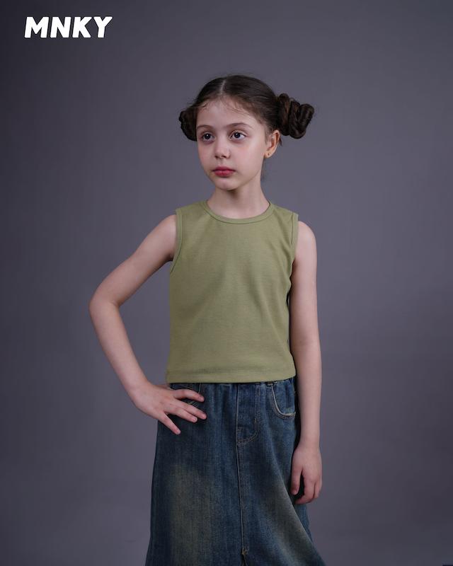 کراپ تاپ دخترانه برند مانکی کد 1375 گروه سنی 3 تا 10 سال