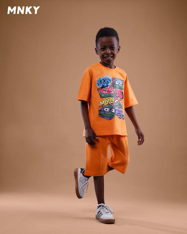 ست تیشرت شلوارک مانکی طرح لاک پشت های نینجا کد 1439