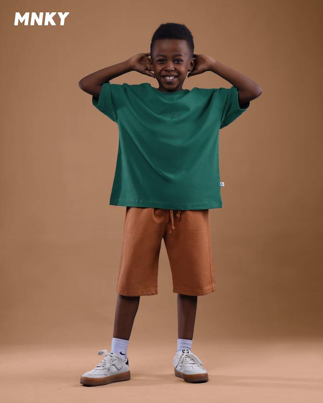 تیشرت نخ پنبه  برش دار برند مانکی کد 1425