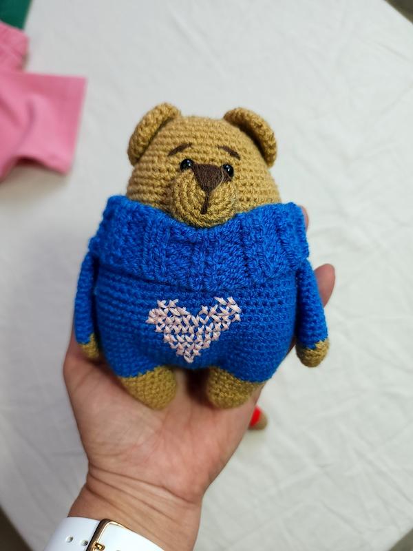 عروسک قلاب بافی طرح قلب