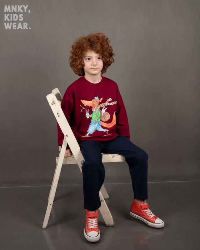 کراپ و بلوز دورس برند مانکی طرح روباه روشنفکر کد 1459