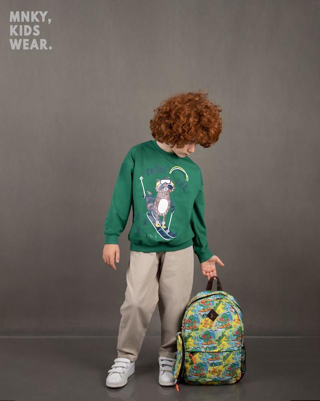 بلوز دورس برند مانکی طرح غم فردارو نخور کد 1460