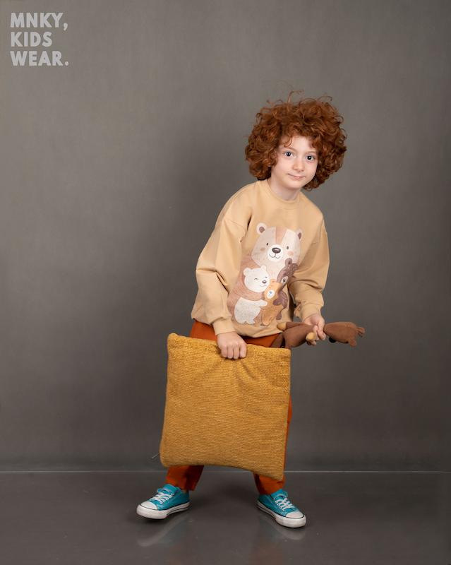 کراپ و بلوز دورس برند مانکی طرح خرسهای بغلی کد 1468