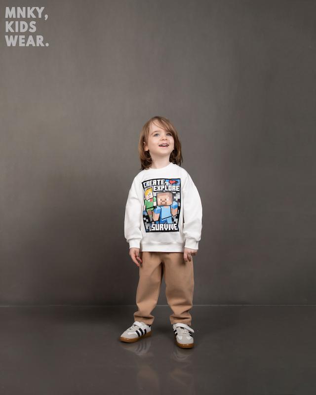 بلوز دورس برند مانکی طرح ماینکرفت کد 1473