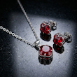نیم ست ونکلیف نگین قرمز van cleef