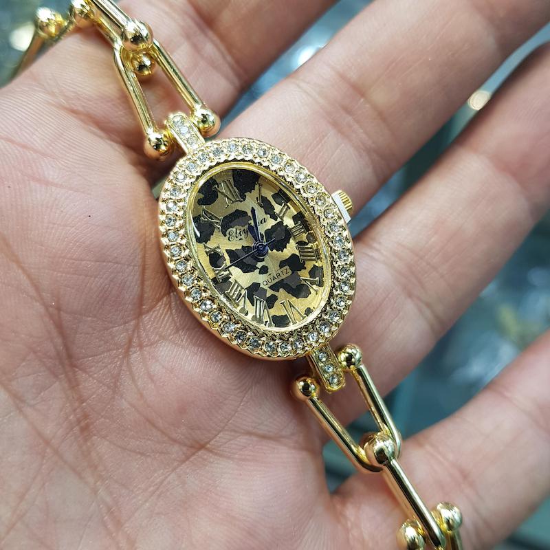 ساعت پلنگی دخترانه زنانه 