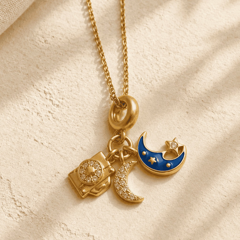 گردنبند چارم طرح طلا charm